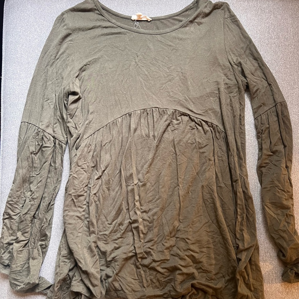 ODDY Sage Green Long Sleeve Women's Top